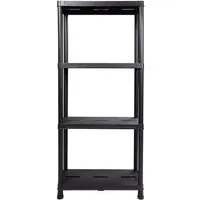 ONDIS24 Steckregal Regal, Lagerregal, 60 x 30 x 131 (H) cm, 12 Zoll, 1-tlg., Kunststoff, anthrazit, bis maximal 125 kg belastbar