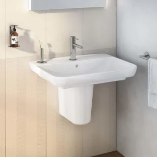 VitrA Halbsäule 5281L003-7201 weiß, mit Federbefestigung, für Waschtisch