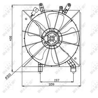 NRF K?hlerl?fter Honda Civic 7 47043