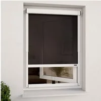 Rollo Außenrollo ohne Bohren (Weiß, Transparent) für Fenster CLIP & SHADE, CLIP & SHADE