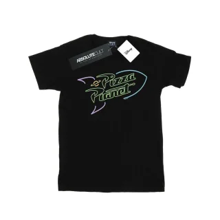 Disney Herren Toy Story Neon Pizza Planet T-Shirt (schwarz)