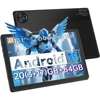 BUFO 10-Zoll-Tablet, 64GB, Android, HD IPS-Touchscreen, Dual-Kamera Tablet (10", 64 GB, Android, WiFi, Android 15, 5-Kern-Prozessor 20(3+17)GB RAM, 64GB ROM, WiFi 6 BT5.4)