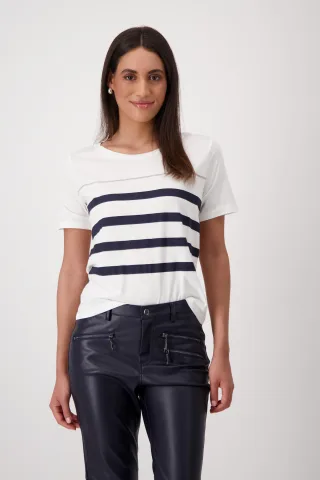 monari - T-Shirt mit Schmuck off-white - Gr. - 38