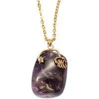 Firetti Kette mit Anhänger Schmuck Geschenk Halsschmuck Anker/Halskette Sternzeichen Geburtsstein, Made in Germany - mit Edelstein