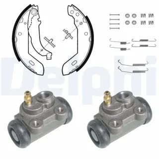 Delphi Bremsbacken vormontiert hinten Peugeot 205 KP650