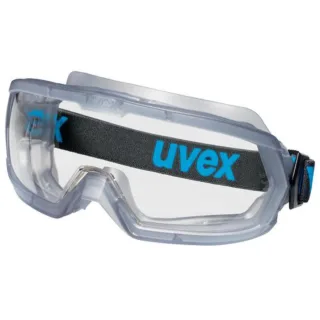 uvex hypervision Vollsichtbrille innen beschlagfrei, außen extrem kratzfest & chemikalienbeständig grau/transparent - 9321265