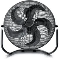 Brandson Windmaschine Bodenventilator im Retro Stil, hoher Luftdurchsatz, 120W, Schwarz, 50 cm Durchmesser, NTV Sieger 2026, robuster Stand, stufenlos neigbar, GS-Geprüft