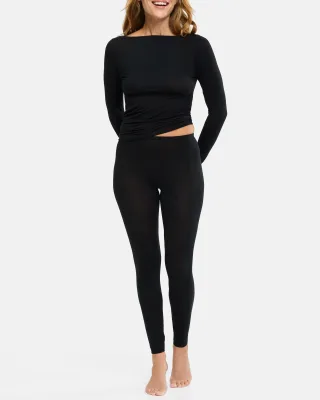 Speidel - Schlichtes Langarmshirt mit dezentem U-Boot-Ausschnitt. schwarz - Gr. - 38