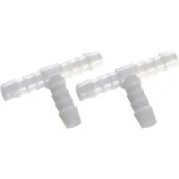 T-Stück 4mm, Kupplung weiß, 2 Stück