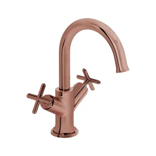 VitrA Origin Classic Zweigriff-Waschtischmischer Höhe 26 cm Einlochmontage Kupfer Soft,A4288429 A4288429