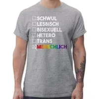Shirtracer T-Shirt Menschlich - Deine Wahl - Pride - Regenbogen - weiß LGBT Kleidung