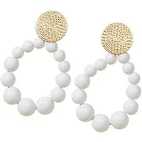 KARMA Perlenohrringe XL Damen Ohrringe vers. Farben bunt 7 cm (Statement-Ohrschmuck Acrylperlen, 2-tlg., Sommer Accessoire), Acryl modern Damenohrringe groß