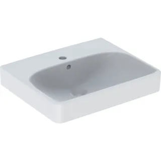 Geberit Smyle Square Handwaschbecken, 50x41cm mit Hahnloch, mit Überlauf, KeraTect, 500256018 500256018