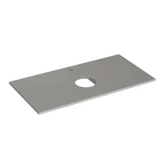 VitrA New Metropole Konsolenplatte 100 x 50 cm zu Aufsatzschale rund Steingrau Matt,7544B476-1826 7544B476-1826