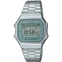 CASIO VINTAGE Chronograph A168WA-3AYES, Quarzuhr, Armbanduhr,Damenuhr, Herrenuhr, Digitaluhr, Edelstahlarmband