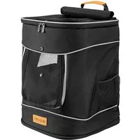 Cadoca Tiertransporttasche, bis 12kg 41x34x30cm versch. Farben Katze Hund Rucksack schwarz