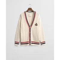 Gant Strickpullover GANT VARSITY CABLE V-NECK CARDIGAN