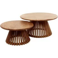 Luxusbetten24 Couchtisch Savira, 2er Set aus Mangoholz