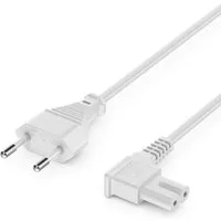deleyCON deleyCON 3m Netzkabel Stromkabel Eurostecker auf C7 Buchse 90° Stromkabel