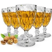 Sendez Weinglas 6 Weingläser mit Schliff 300ml auf Fuß Rotweingläser Gabi, 6-tlg., Glas
