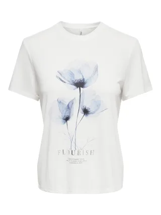 ONLY - ONLFREE MODAL S/S ATELIER TOP JRS Cloud Dancer - Gr. - L