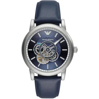 Emporio Armani AR60011 Chronograph Automatik Blaues Zifferblatt Herrenuhr