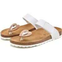 LASCANA Mule, Sandale, offener Schuh, Sommerschuh, Zehentrenner Pantolette (3-tlg) mit Komfortkorkfußbett aus Leder und 2 abnehmbaren Oberteilen