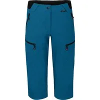 Bergson Outdoorhose PORI Capri Damen 3/4 Wanderhose, robust, elastisch, Normalgrößen, Saphir blau