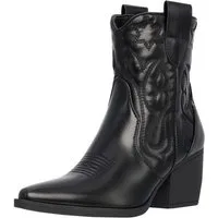 Salinyang Damen Western Boots mit Stickerei, Blockabsatz & Reißverschluss Cowboy Stiefelette
