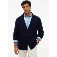 Tommy Hilfiger Cardigan NY KNITTED CARDIGAN im Sakko-Optik, normale Passform