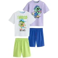 Next Pyjama 2er-Pack kurze Schlafanzüge aus 100 % Baumwolle (4 tlg)