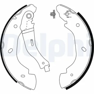 Delphi Bremsbacken hinten Ford Transit 2,0 2,2 TDCi