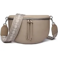 Fomax Bauchtasche aus Kunstleder, Damen Umhängetasche, mit Schulterriemen