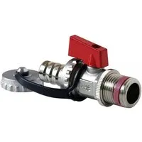 ganz24 Heizkreisverteiler KFE-Kugelhahn 1/2" DN15 PN16, Messing vernickelt, selbstdichtend, Hohe Füll- und Entleerungsleistung