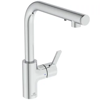 Ideal Standard Küchenarmatur Gusto iMX Ausladung 232mm L-Auslauf mit Seife Chrom, A7817AA A7817AA