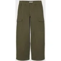 Name It Cargohose NKFROSE für Mädchen mit Cargotaschen und Stretch unifarben, modisch, regular fit, Baumwollmischung, Web