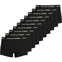 Jack & Jones Retro Boxer 10er Pack Jacsolid (Spar-Set) Retro Short / Pant - Baumwolle - ohne Eingriff - Atmungsaktiv