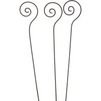 Deko-Impression Gartenstecker 3 Stück Gartenstab Rankstab Rosenstab Schnecke Rost 116 cm Eisen (3-St)