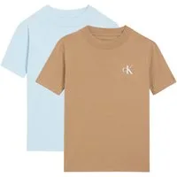 Calvin Klein Jeans T-Shirt 2-PACK MONOGRAM TOP (2-tlg) Regular fit für Kinder, 2er-Set