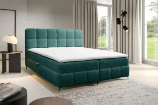 Boxspringbett Bett Schlafzimmerbett SOPHIE 160x200cm Stoff Rolf Türkis