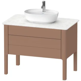 Duravit Luv Waschtisch-Unterschrank LU956905454 93,8x57x74,3cm, 1 Schubkasten, 1 Auszug, stehend, Mandel Seidenmatt
