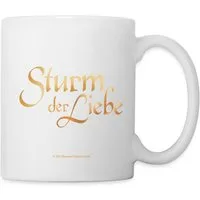Spreadshirt Tasse Sturm Der Liebe Logo Gold Textur Tasse, Keramik