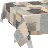 ANRO Tischdecke Wachstuchtischdecke abwaschbar Mirka Tischwäsche (Einzelstück 1-tlg), wasserabweisend pflegeleicht Patchwork Mehrfarbig 100x140cm