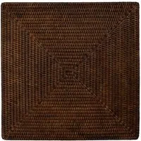 fiolini Platzset / Tischset Rattan Quadratisch, Braun, 35 x 35 x 1 cm, handgefertigt