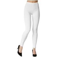 dressforfun Leggings Enghose, Für viele Outfits & Auftritte, Einfarbige Leggings für (Stretchhose, Konfektionsgröße M in weiß) Dehnbares und strapazierfähiges Material, Elastischer Gummibund