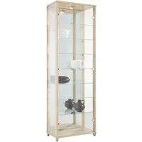 fif möbel Vitrine OPTIMA Standvitrine/Glasvitrine 2x Glastür,perfekt für Sammler,Sammlervitrine