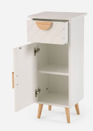 bonprix Badezimmer Kommode, weiß, Gr.78,7x35 cm, Schlichte Natürlichkeit vereint mit praktischer Aufbewahrung