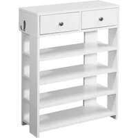 tinkaro Schuhschrank ELIAS Holz Flurschrank Weiß