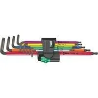 Winkelschlüssel-Satz 967/9 TX XL Multicolour 1, Schraubendreher lang, mit Halteclip