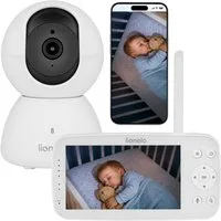 lionelo Video-Babyphone BABYLINE 8.4, Set, 5” Monitor, Full HD-Kamera, Netzteil, USB-C-Kabel, Smart Care/Dual-Band/5” HD-Monitor/Night Vision